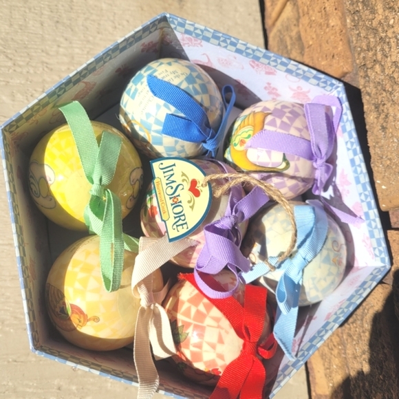 Jim Shore 12 Days Of Christmas Box Set 14 Ball Ornaments 2006 - Picture 2 of 7